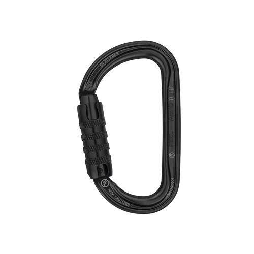 PETZL Mosqueton Amd Asimetrico 27Kn Color Negro Ude-5 Ref. M34A Tln