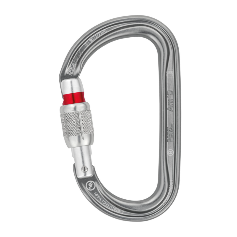 PETZL MOSQUETON AMD SCREW LOCK 27kN ALUMINIO UDE-5 REF M34A SL